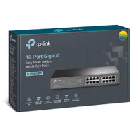 Switch de 16 Puertos Gigabit con 8 Puertos PoE+ TL-SG1016PE (Vista 3)
