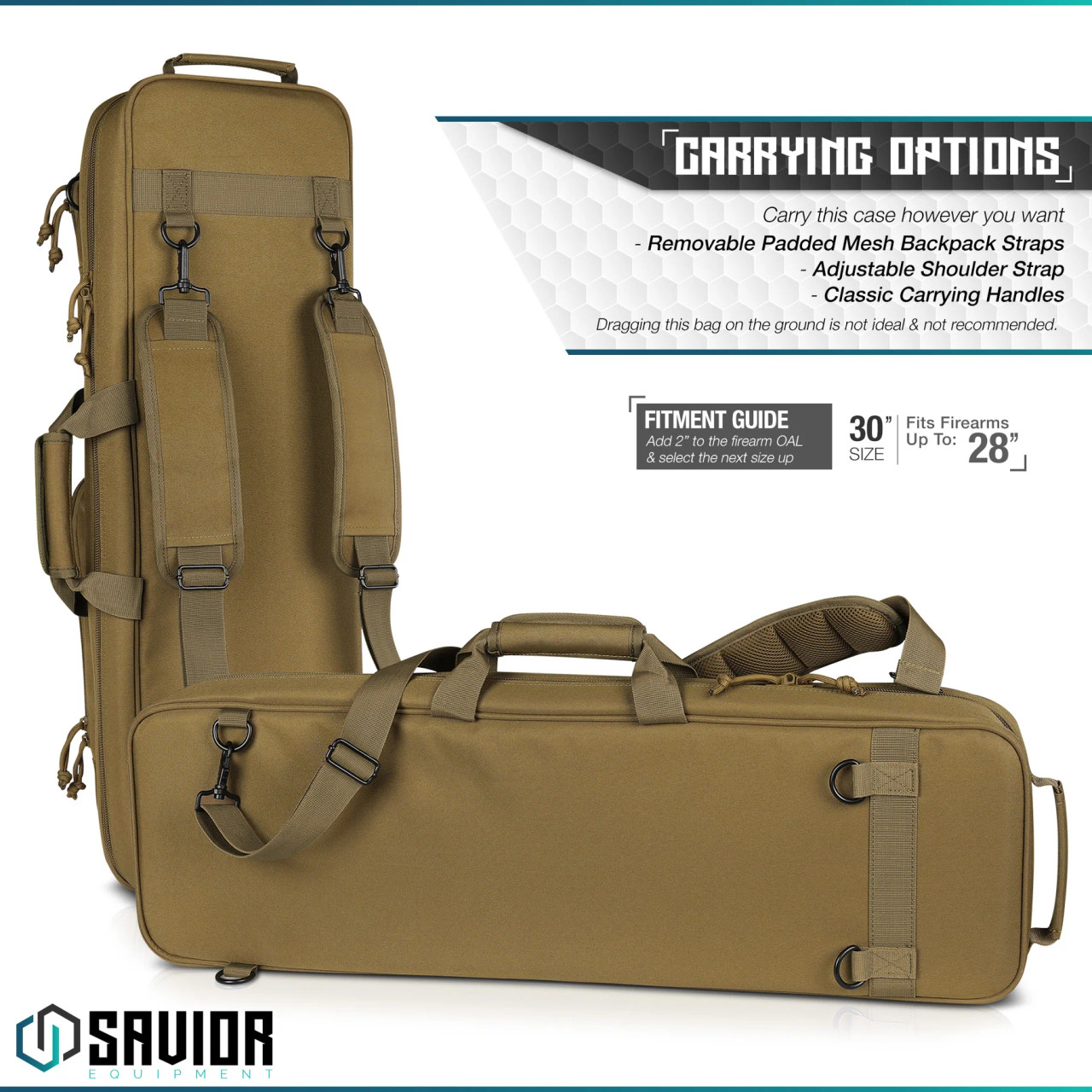 Savior Equipment Urban Carbine | Rifle Bag | 30” Inch | Tan | Savior ...