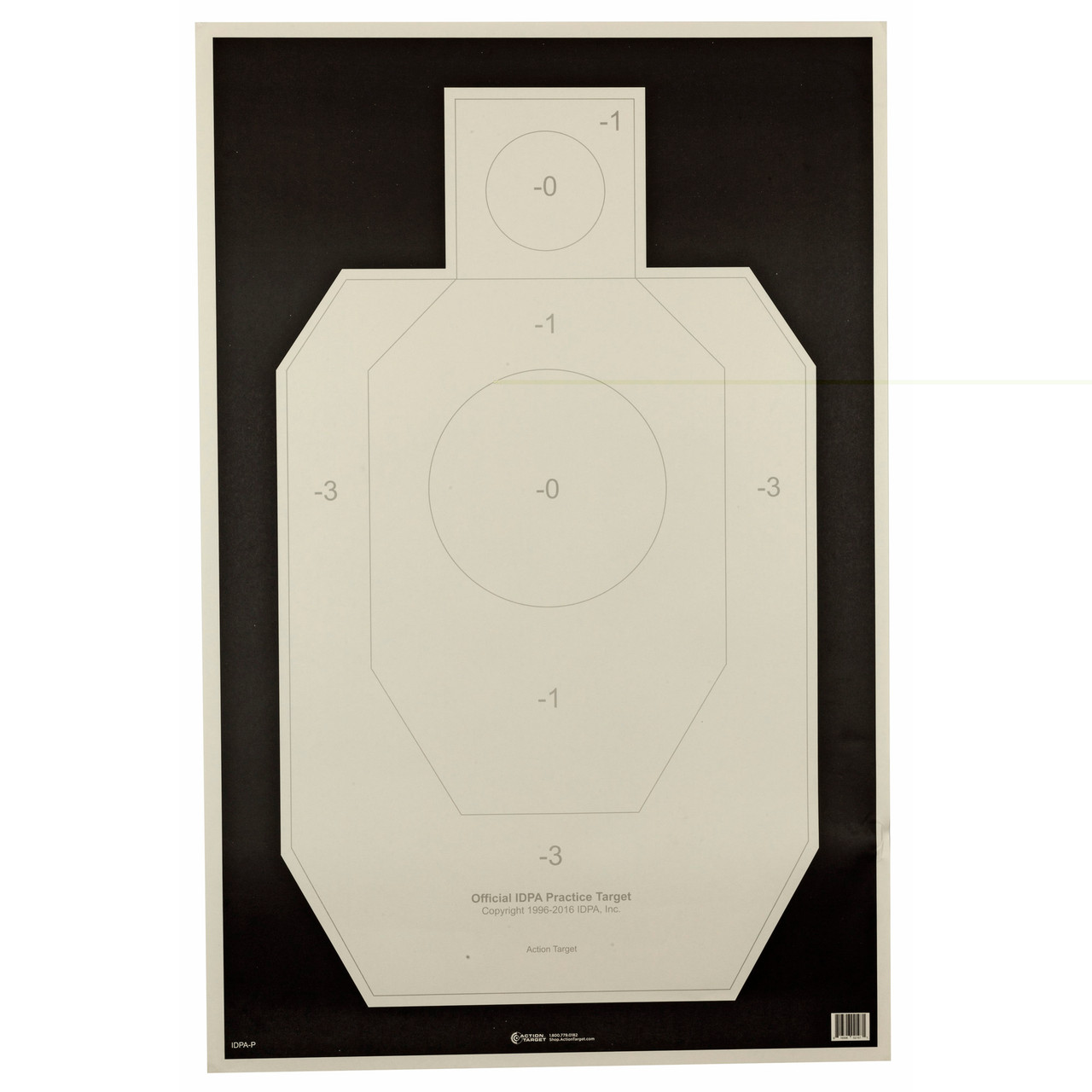Action Target IDPA-P | Officially Licensed IDPA Practice Target | Black ...