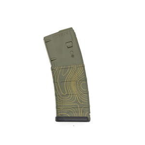 Repurposed Cerakote PMAG GEN M2 | Magazines | Previously Engraved & Cerakoted Over | 30 Round or 10/30RD | 223/556NATO | Green Topo Pattern