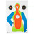 Action Target PR-B21E | High Visibility Fluorescent Target | Black/Orange/Blue/Green | 23"x35" | 100 Per Box | PR-B21E-100