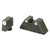 Ameriglo | Front/Rear Sight | Tall Suppressor | 3-Dot | For Glock | Green w/ White Outline | GL-329