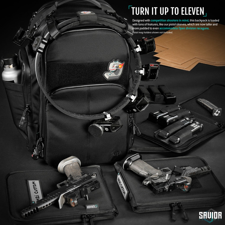 Savior Equipment Pro S.E.M.A Competition Backpack | Obsidian Black | SAV-BP-SEMAXL-PRO-BK
