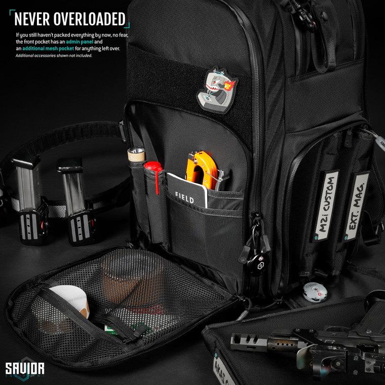 Savior Equipment Pro S.E.M.A Competition Backpack | Obsidian Black | SAV-BP-SEMAXL-PRO-BK