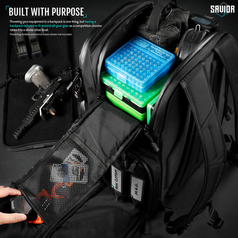 Savior Equipment Pro S.E.M.A Competition Backpack | Obsidian Black | SAV-BP-SEMAXL-PRO-BK