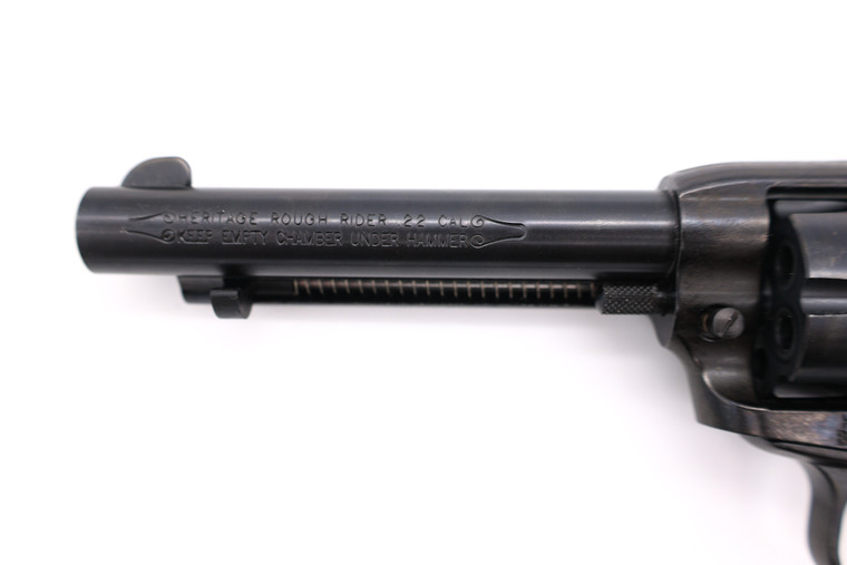 Heritage Rough Rider Single Action Revolver | Revolver | 4.75” Barrel | 6 Rounds | 22LR | Fixed Sights | US Flag Grips | Black | RR22B4USFLAG