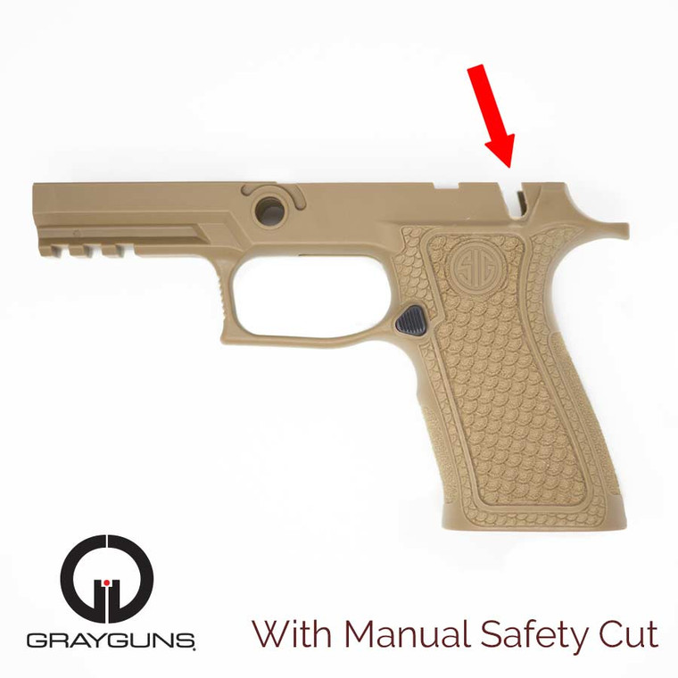 Grayguns Laser Sculpted Grip Module | Grip Module | For Sig Sauer P320 | Tan | MOD-SIG-XCA-TAN-MSC