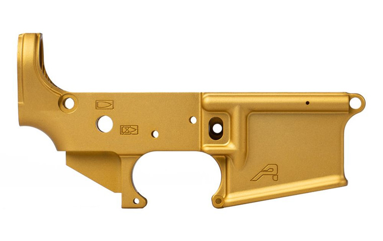 Aero Precision Stripped AR-15 Lower Receiver | Lower Receiver | AR-15 | Gold | APSL100526