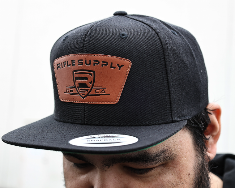 Rifle Supply Logo Patch Snapback | Apparel | Flat Brim | Black