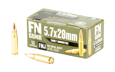 FN America Gunner 5.7x28mm | Ammo | 40gr | Full Metal Jacket | Box of 50 | 10700032 | 57a