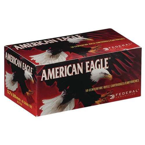 Federal American Eagle 5.7x28 | Ammo | 40Gr | Box of 50 | Black |