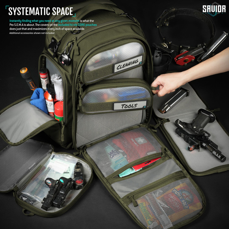 Savior Equipment Pro S.E.M.A Competition Backpack | OD Green | SAV-BP-SEMAXL-PRO-OG