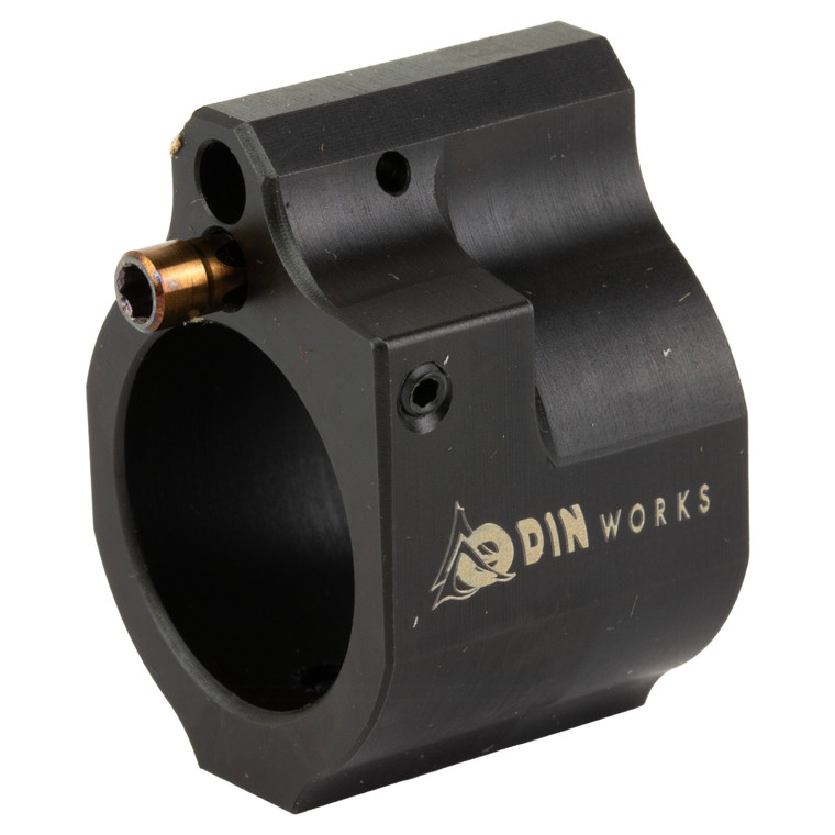 Odin Works Adjustable Low Profile Gas Block | Fits .875" Diameter Barrels | Nitride Finish | Black | GB-ADJ-.875
