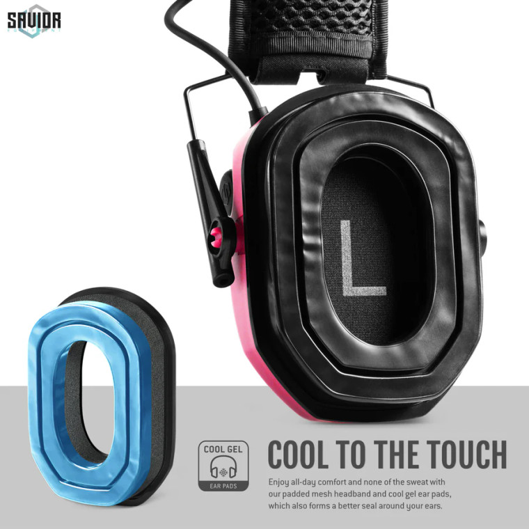 Savior Equipment Apollo Electronic Sound Suppressors | Ear Protection | Prison Pink | SAV-EM-APOLLO-PI