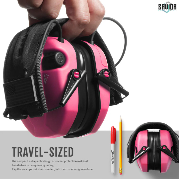 Savior Equipment Apollo Electronic Sound Suppressors | Ear Protection | Prison Pink | SAV-EM-APOLLO-PI