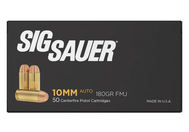 Sig Sauer Elite Ball 10mm | Ammo | Box Of 50 | 180Gr | Black | E10MB1-50 | 10a