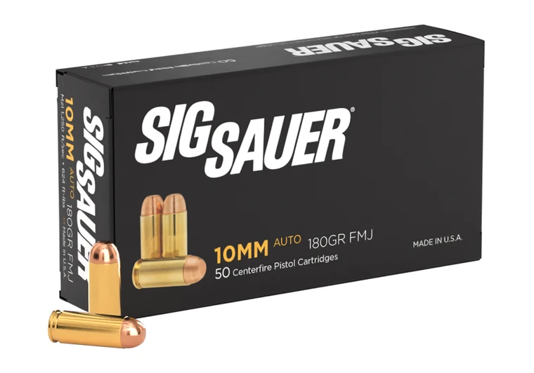 Sig Sauer Elite Ball 10mm | Ammo | Box Of 50 | 180Gr | Black | E10MB1-50 | 10a
