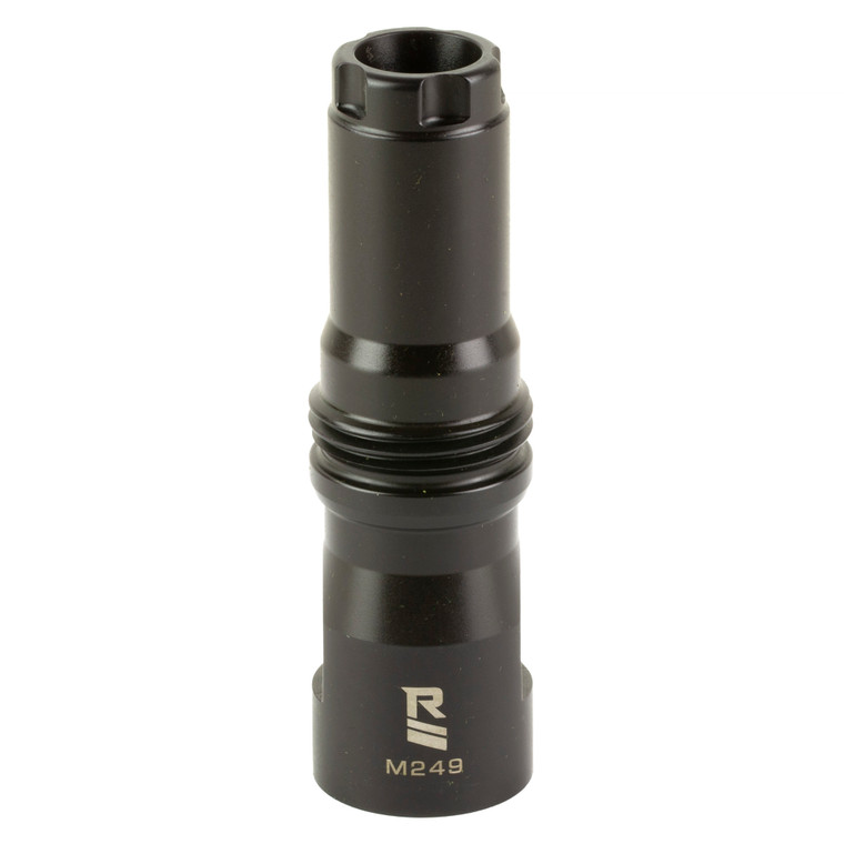 Rugged Suppressors Muzzle Device | Flash Hider | For M249 | 9/16x24 LH Thread Pitch | Matte Finish | Black | MD001