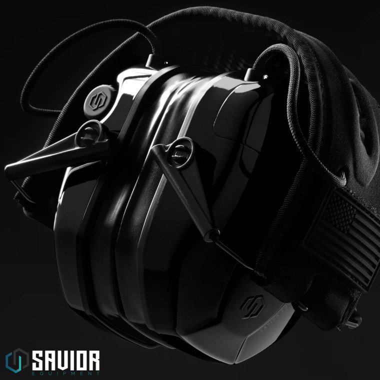 Savior Equipment Apollo Electronic Sound Suppressors | Ear Protection | Black Chrome | EM-APOLLO-HRBK