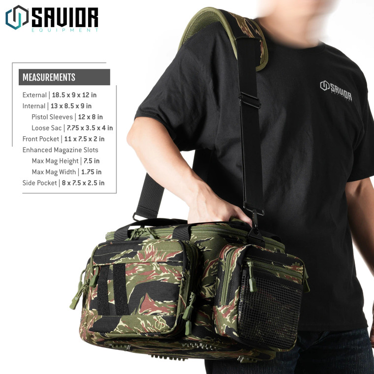 Savior Equipment Camo Specialist Range Bag | Range Bag | 3 Pistol
