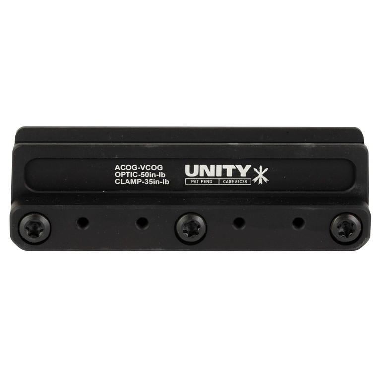 Unity Tactical FAST ACOG/VCOG Mount | 2.05" Optical Height | Compatible with ACOG/VCOG Footprints | Black | FST-COGB