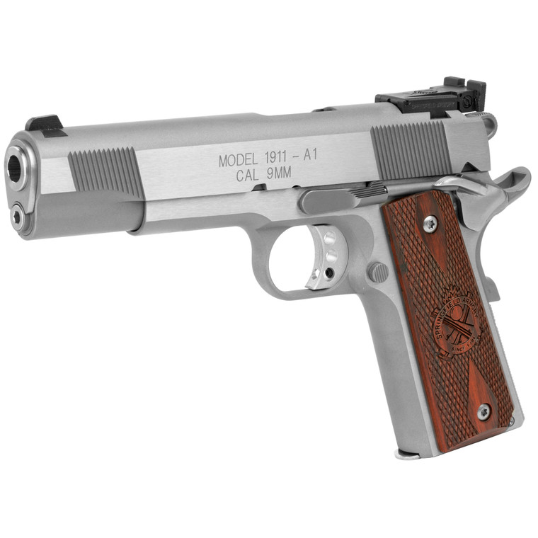 Springfield 1911 Target | Semi-Auto | Full Size | 9MM | CA Compliant | Stainless Steel | PI9134LCA