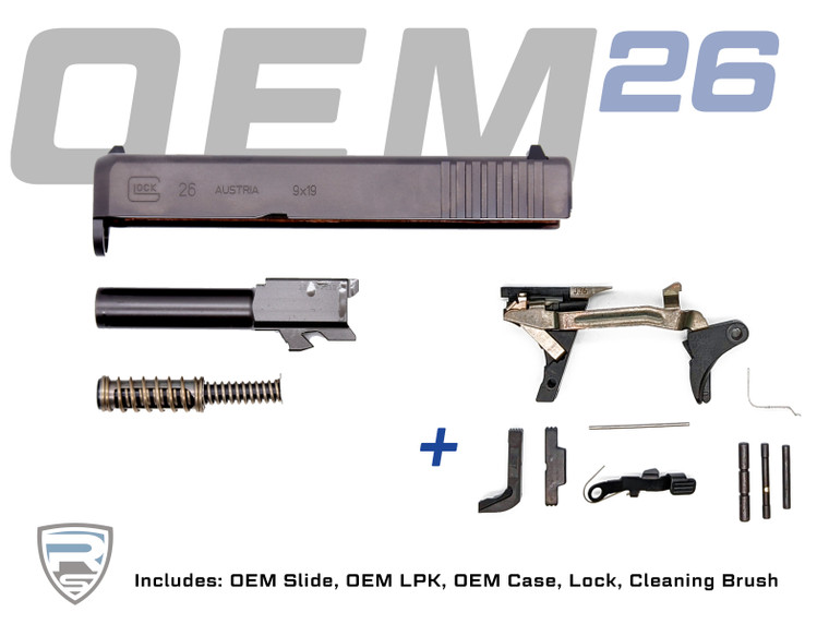 Glock 26 Gen 3 OEM Build Kit | Sub Compact 9mm Slide and Lower Parts Kit
