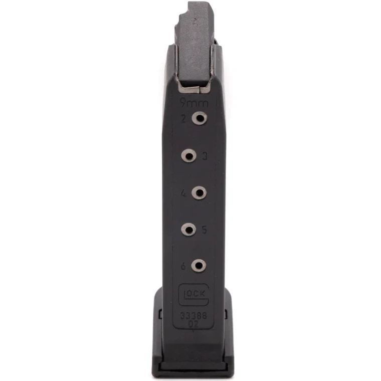 OEM Glock 43 Magazine w/ Extended Grip | 6RD | 9MM | Black | MF08855