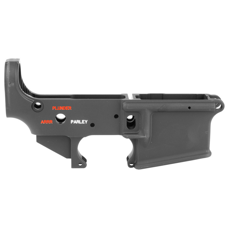 Spike's Tactical | Calico Jack | Stripped Lower | AR15 Platform | Black Color Filled With Calico Flag | STLS016-CFA