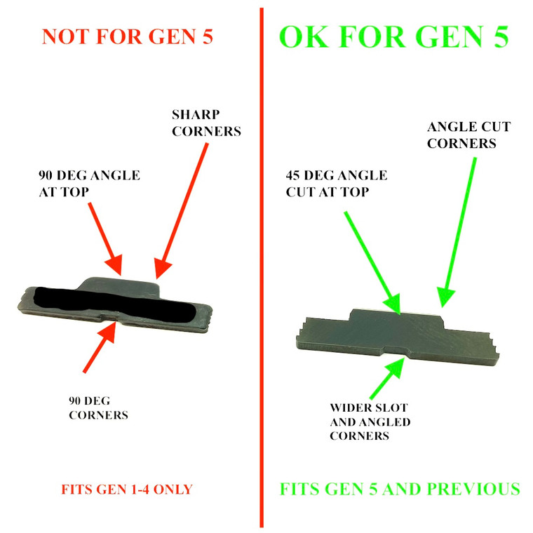 Cross Armory Extended Slide Lock | For Glock Gen 1-5 & P80 | Gold | CRG5SLGD