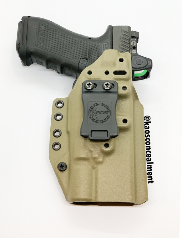Kaos Concealment Double Stacked Holster | For Glock 9mm | Fusion 2.0 | FDE Kaos Concealment Double Stacked Holster | For Glock 9mm | Fusion 2.0 | FDE