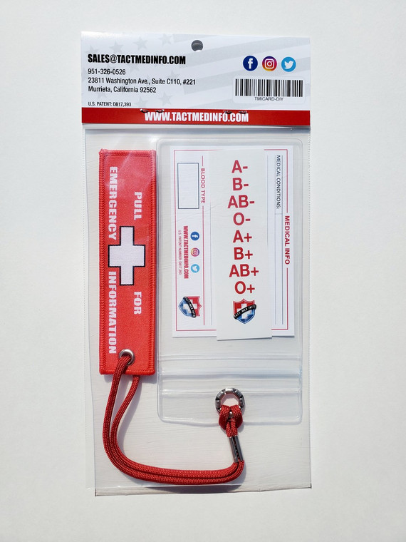 Tact-Med Emergency Info Card | Pocket Size Tact-Med Emergency Info Card | Pocket Size