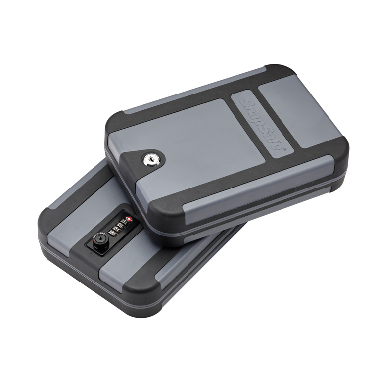SnapSafe TrekLite Lock Box | 10" x 7" x 2" | TSA Lock | XL | Black & Gray | 75241 SnapSafe TrekLite Lock Box | 10" x 7" x 2" | TSA Lock | XL | Black & Gray | 75241
