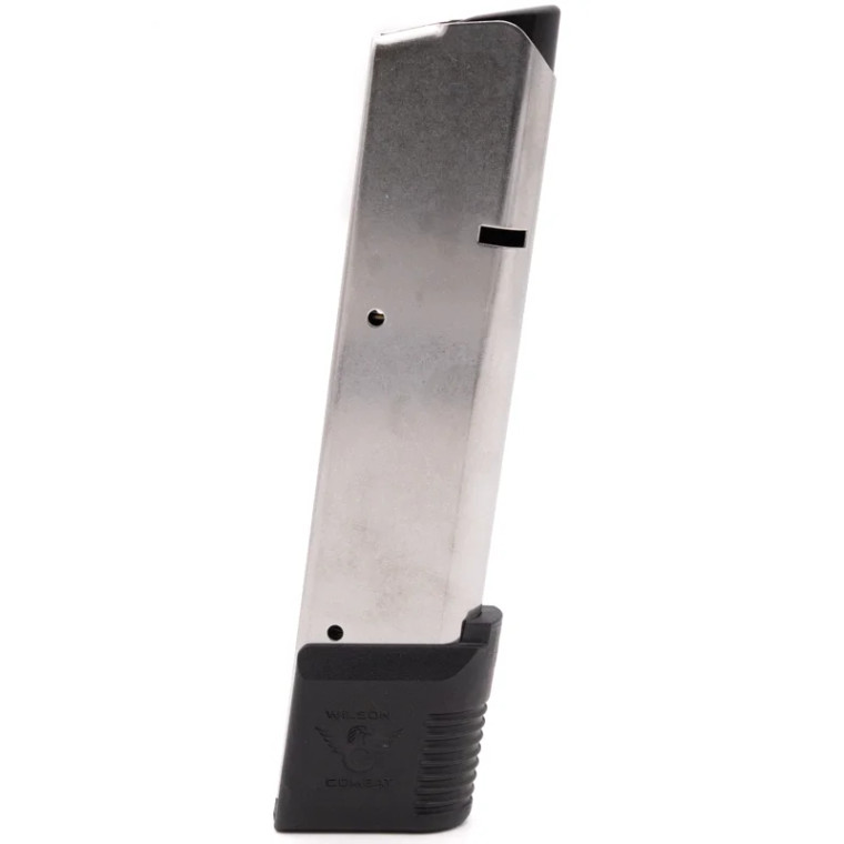 Wilson Combat 1911 Magazine | 10RD | 45ACP | Wrap-Around Base Pad | Stainless Steel | 47-45FS10