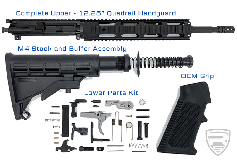 AR-15 | Complete 16" Rifle Build Kit | 12" Quadrail | 300 AAC Blackout