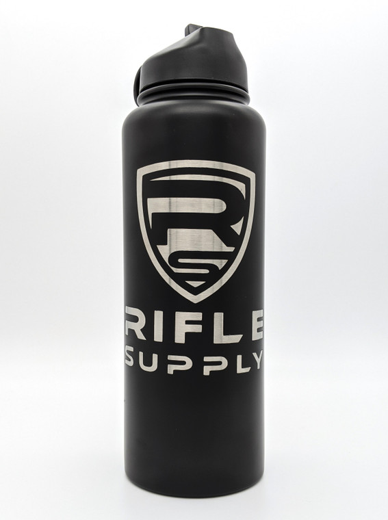 Rifle Supply 40 OZ Tumbler Water Bottle | Double Layered Steel Insulation | Stainless Steel Crest | Color Options