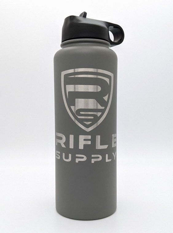 Rifle Supply 40 OZ Tumbler Water Bottle | Double Layered Steel Insulation | Stainless Steel Crest | Color Options