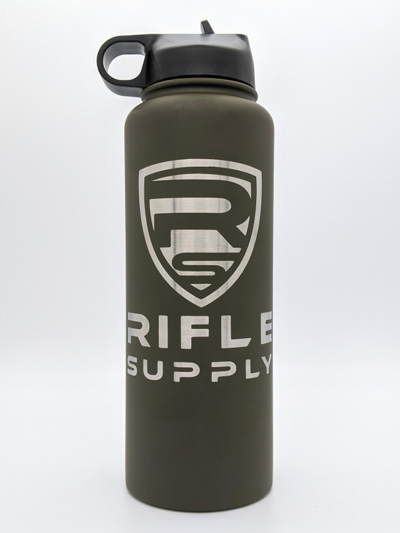 Rifle Supply 40 OZ Tumbler Water Bottle | Double Layered Steel Insulation | Stainless Steel Crest | Color Options