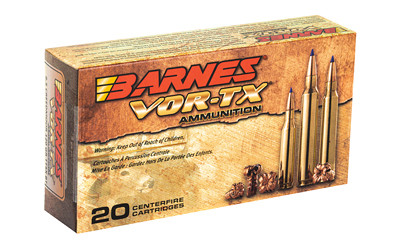 Barnes VOR-TX Rifle Ammo | 6.5 Creedmoor | 120 Grain | Tipped Triple-Shock - Boat Tail | 20 Round Box | 30815