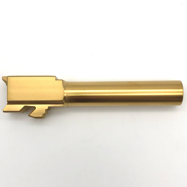 Bear Creek Arsenal Replacement Barrel | For Glock 19 | Gen 1-5 | Unthreaded | Tin Gold |  1979-BGL91919(TIN)