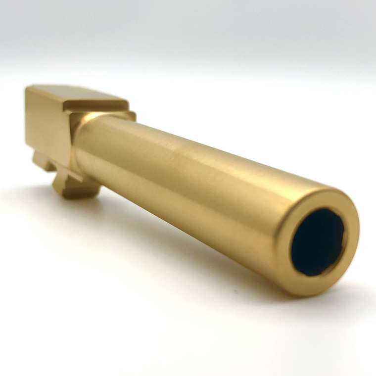 Bear Creek Arsenal Replacement Barrel | For Glock 19 | Gen 1-5 | Unthreaded | Tin Gold |  1979-BGL91919(TIN)