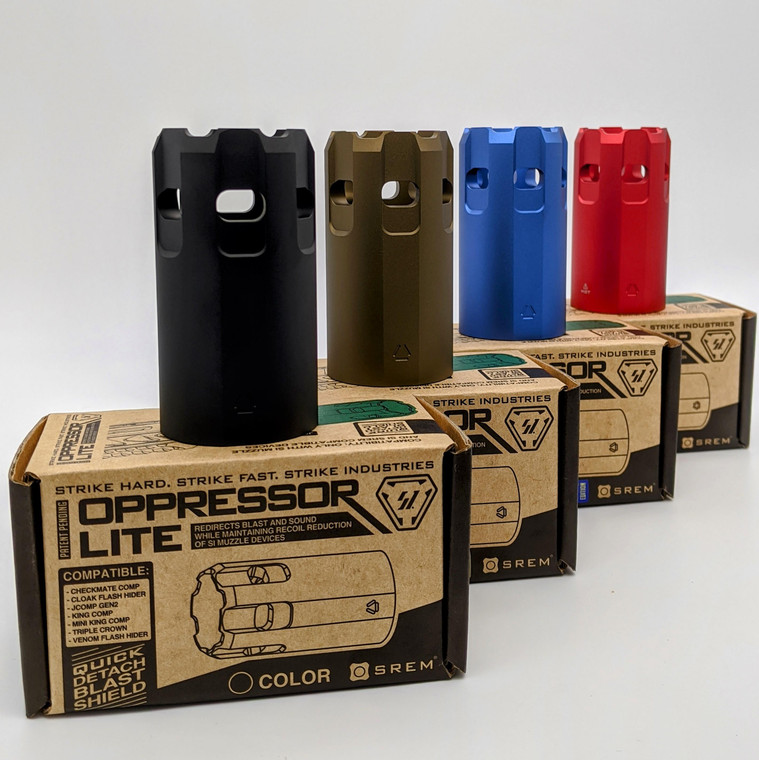 Strike Industries Oppressor Lite | Lightweight Blast Shield | Color Options | SI-BS-OPPRESSOR-LITE