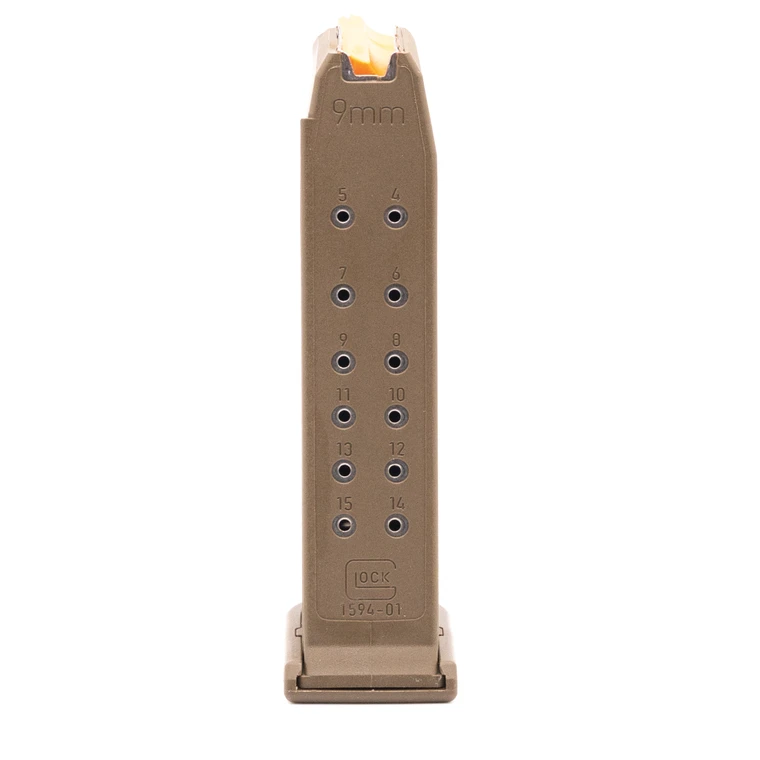 OEM Glock 19 Gen 5 Magazine | 15RD | Fits All Gen Glocks | 9MM | Flat Dark Earth | 47461