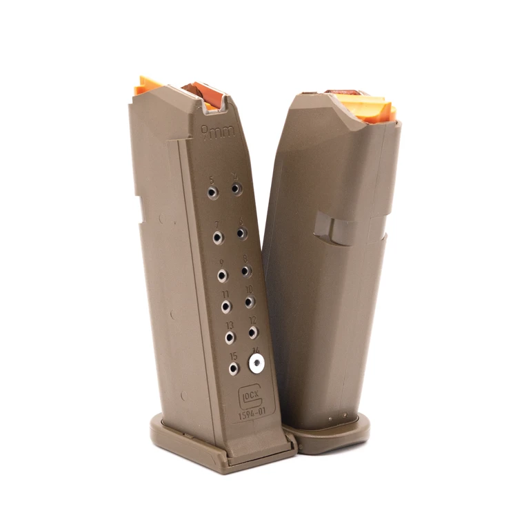 OEM Glock 19 Gen 5 Magazine | 15RD | Fits All Gen Glocks | 9MM | Flat Dark Earth | 47461