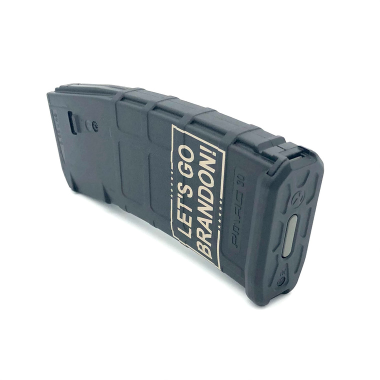 LET'S GO BRANDON! | Engraved Magazine| PMAG 30 AR/M4 Gen M2 | 30RD| 223/556NATO| Black | MAG571-BLK