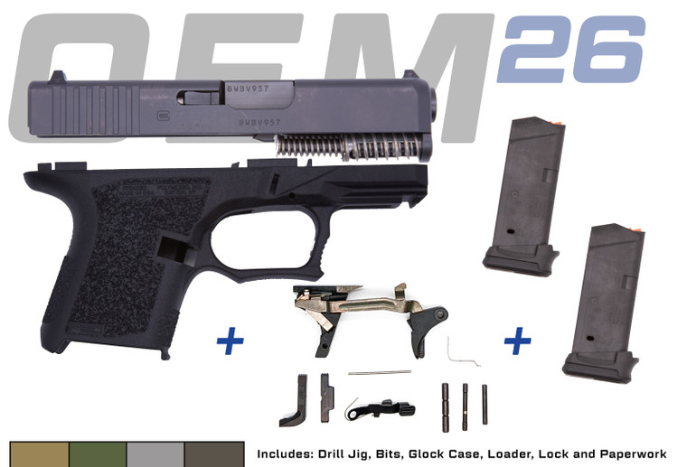 Glock 26 Complete OEM Build Kit | 9mm Slide and Lower Parts Kit