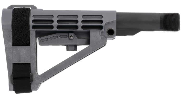 SB Tactical | SBA4 Pistol Brace |  6 Position Stealth Gray | Nylon Strap for AR-Platform | SBA4-03M-SB