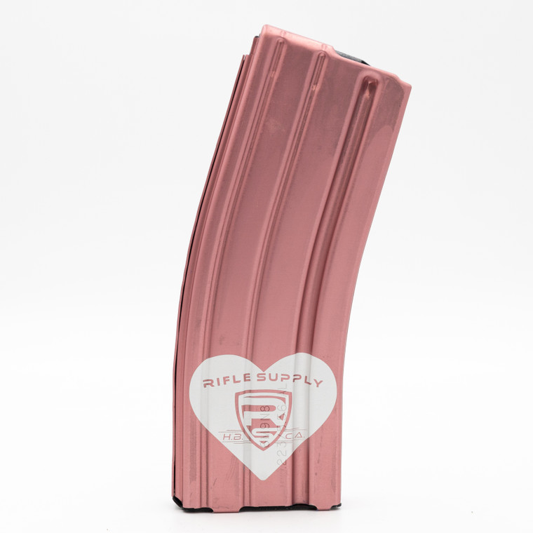 DuraMag Aluminum Engraved Magazine | 30RD | 223/556NATO | RED/PINK | Limited Edition Bundle