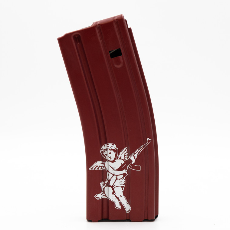 DuraMag Aluminum Engraved Magazine | 30RD | 223/556NATO | RED/PINK | Limited Edition Bundle