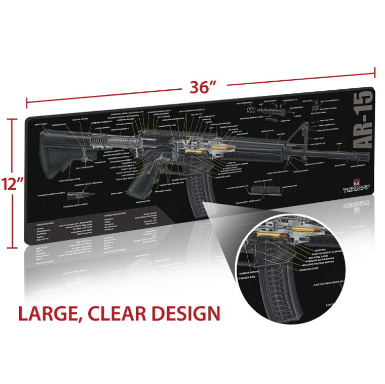 Tekmat AR 15 Cut Away Gun Cleaning Mat